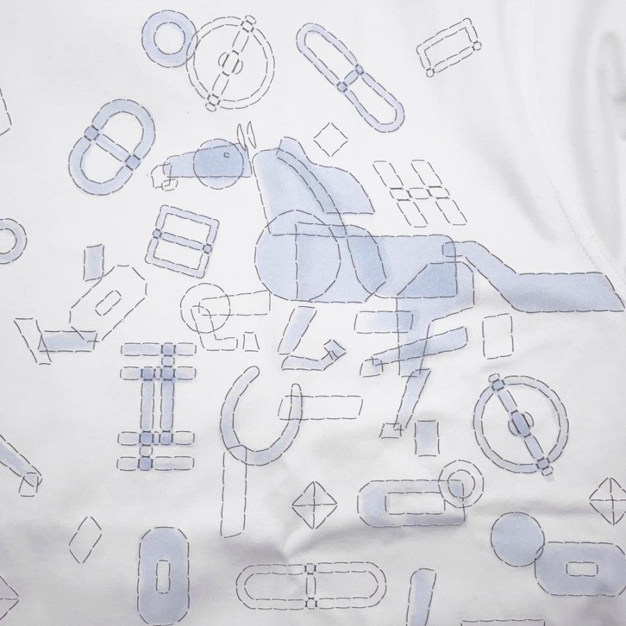 HERMES エルメス カットソー Lettres Equestres Tシャツ Lettres Equestres