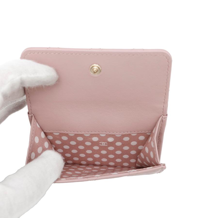 【未使用】シャネル マトラッセ ラムスキン 三つ折り財布 コンパクトウォレット マトラッセ シャネル 財布 レディース 三つ折り財布 コンパクト