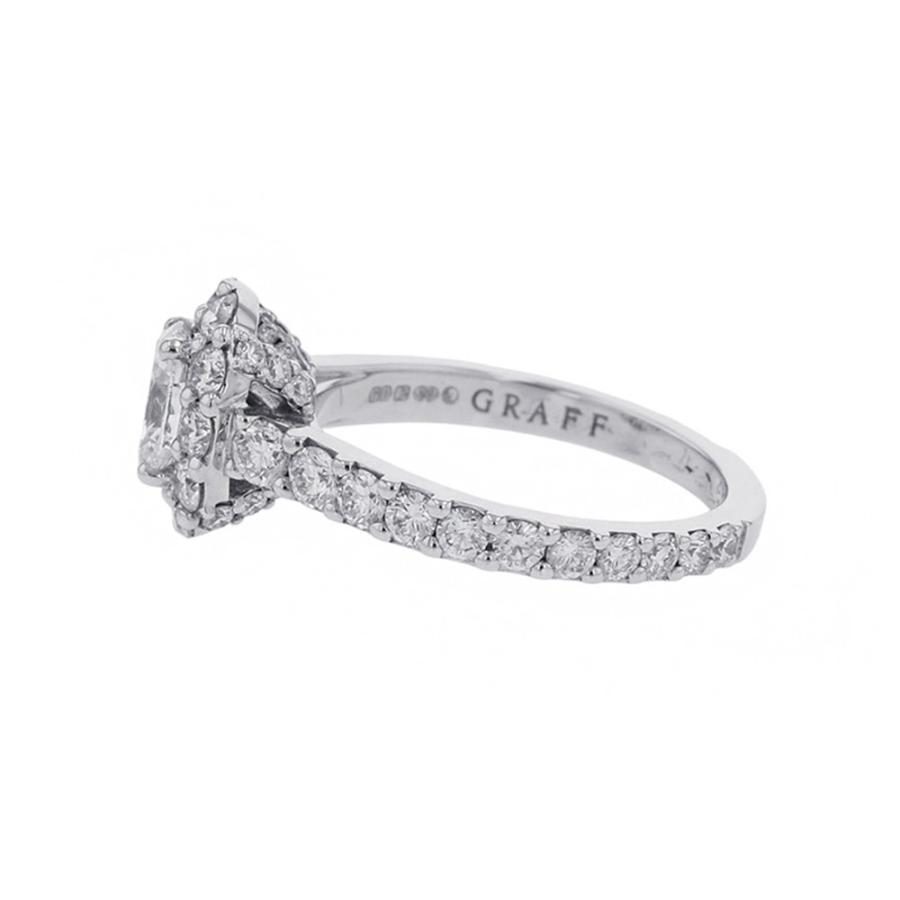 グラフ リング アイコン オーバルカット ダイヤモンド 0.51ct K18WG リングサイズ約9号 RGR619 GRAFF 指輪 ...