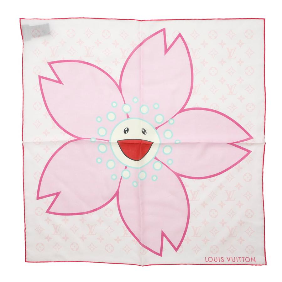 ルイヴィトン村上隆コラボ 桜 チェリーブラッサム ローズ バンダナ