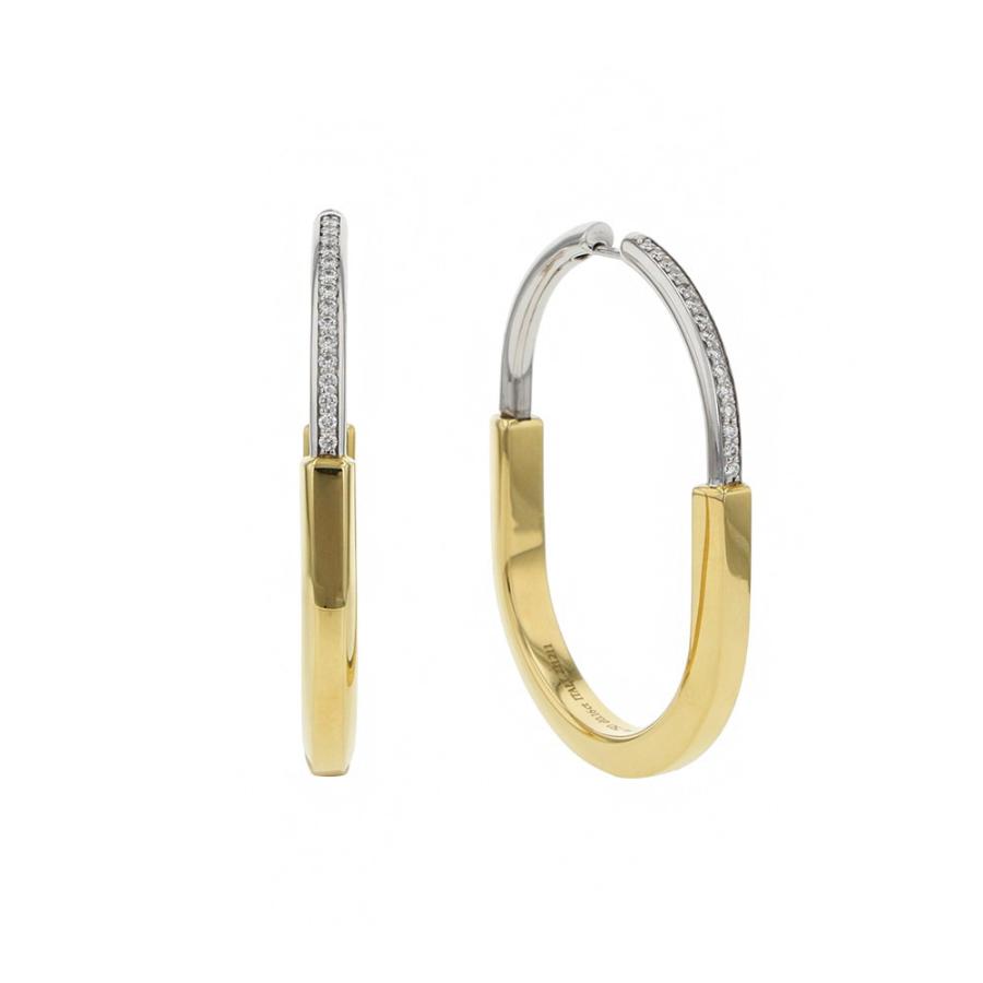 ティファニー ピアス ロック エクストララージ ダイヤモンド 計0.32ct