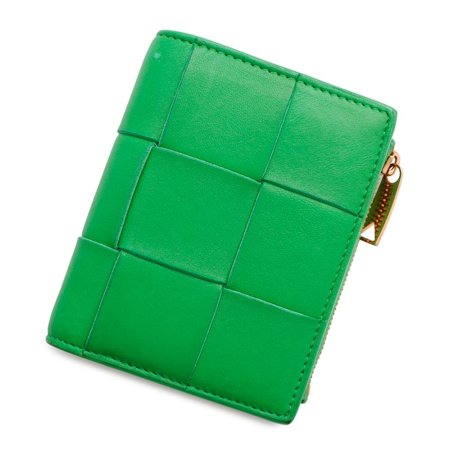 ボッテガヴェネタ 二つ折り財布 イントレチャート カセット カーフ  