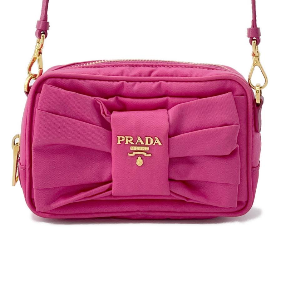 プラダ ショルダーバッグ美品  - 1N1727 プラダ ショルダーバッグ リボン ナイロン 1N1727 PRADA バッグ 【安心