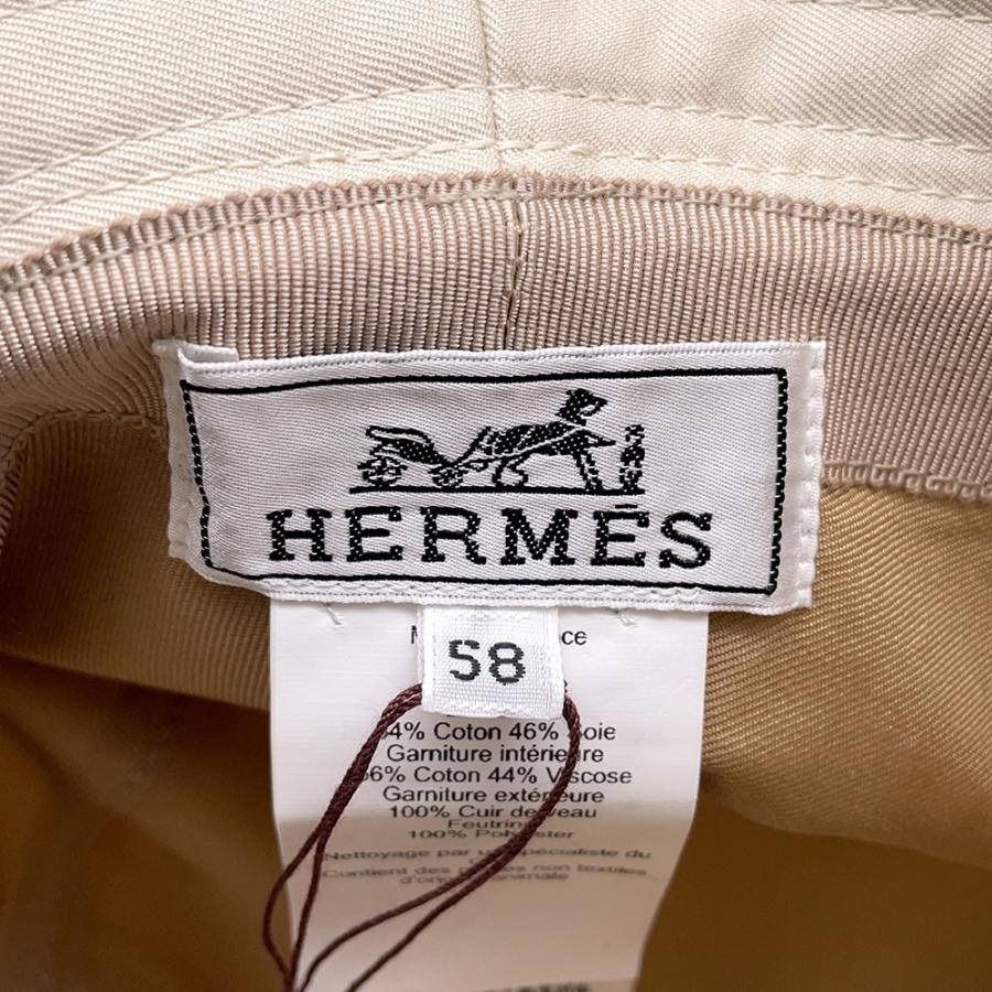 エルメス ハット ハーパー リフト コットン サイズ58 HERMES 帽子