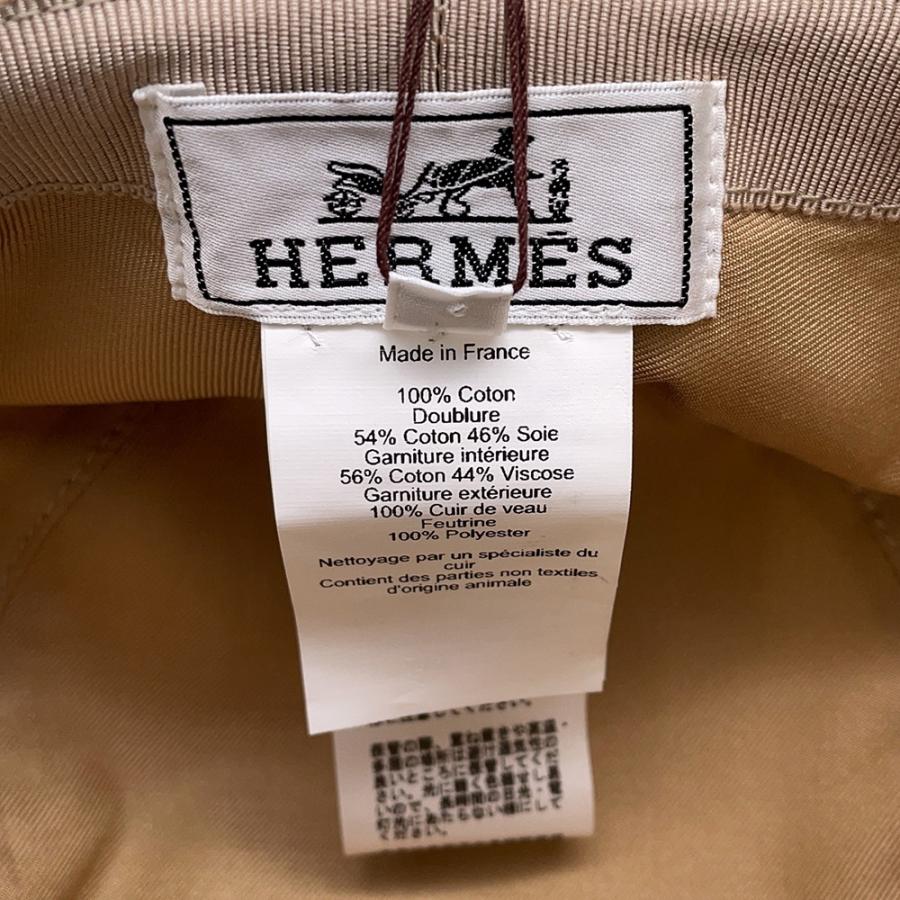 エルメス ハット ハーパー リフト コットン サイズ58 HERMES 帽子