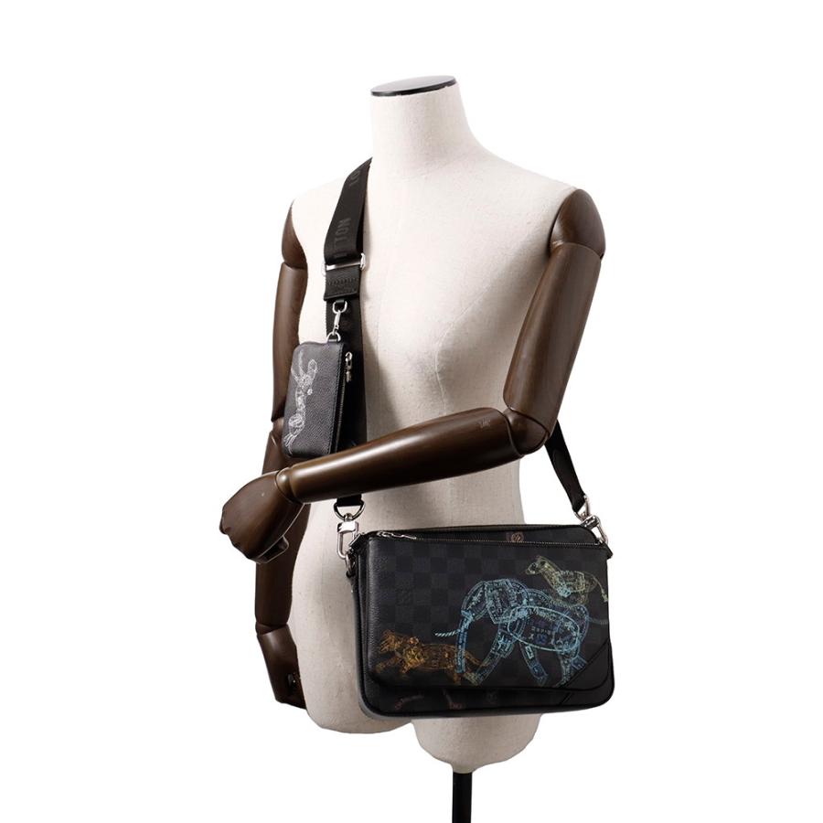 LOUIS VUITTON / ダミエグラフィット　トリオ　アニマル　ブラック/--/BLK/N58040 ルイヴィトン ショルダーバッグ ダミエ・グラフィット トリオ