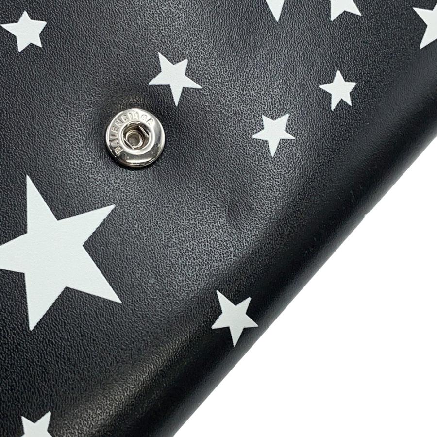 美品✨BALENCIAGAバレンシアガ長財布ペーパーコンチネンタル黒499207 バレンシアガ 長財布 ペーパー スター プリント 499207 BALENCIAGA 黒