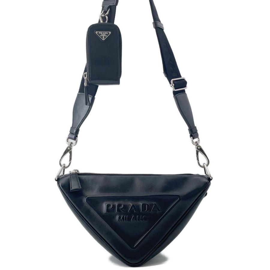 プラダ ショルダーバッグ トライアングル レザー 1BH190 PRADA バッグ 