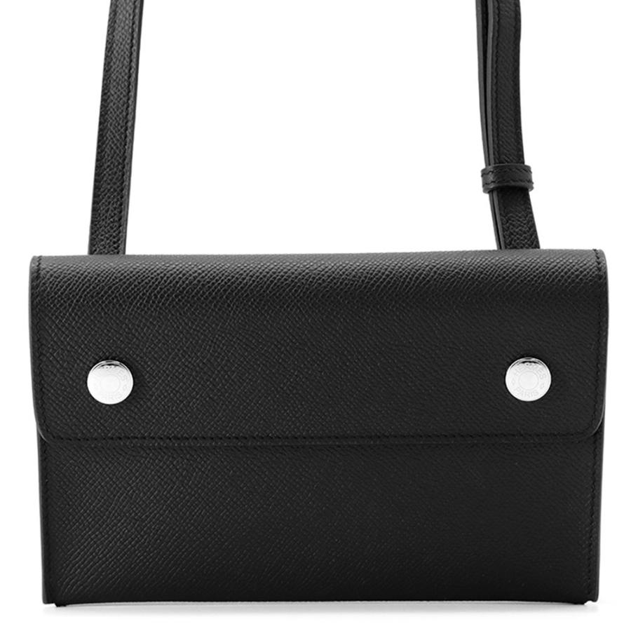 エルメス ショルダーウォレット ナップ トゥーゴー ブラック/シルバー  