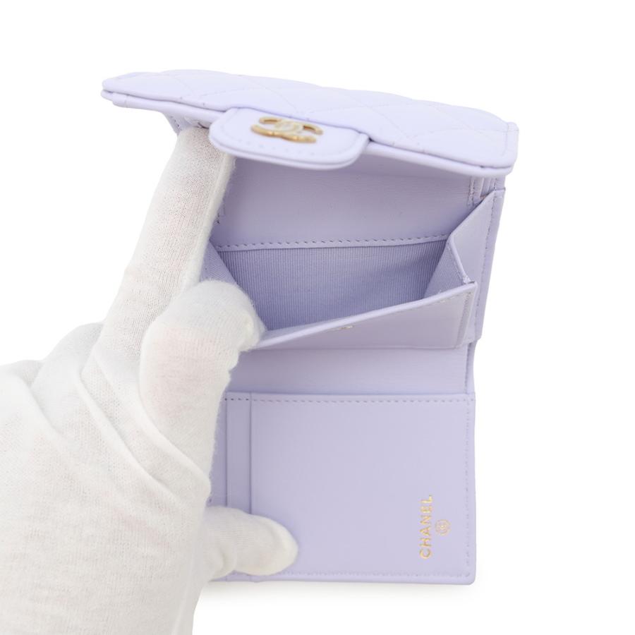 シャネル 三つ折り財布 マトラッセ ココマーク クラシック スモール  