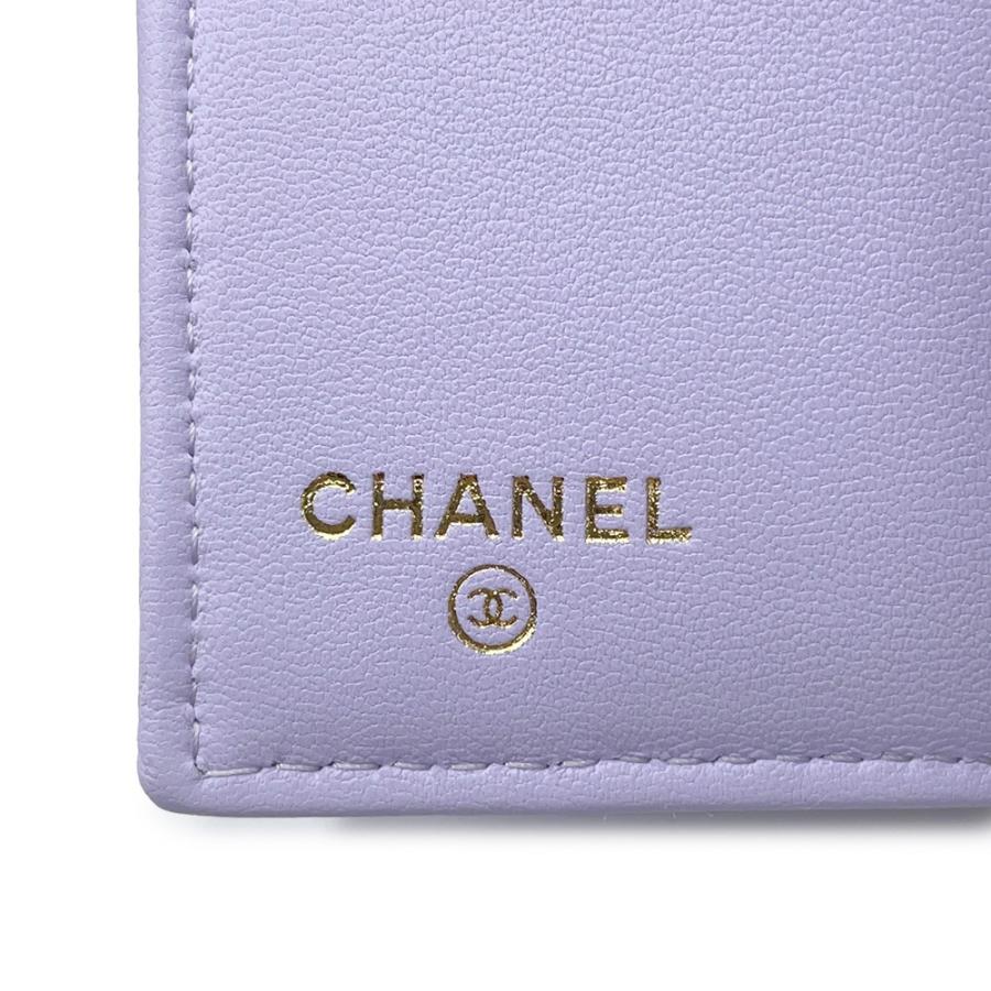 シャネル 三つ折り財布 マトラッセ ココマーク クラシック スモール  