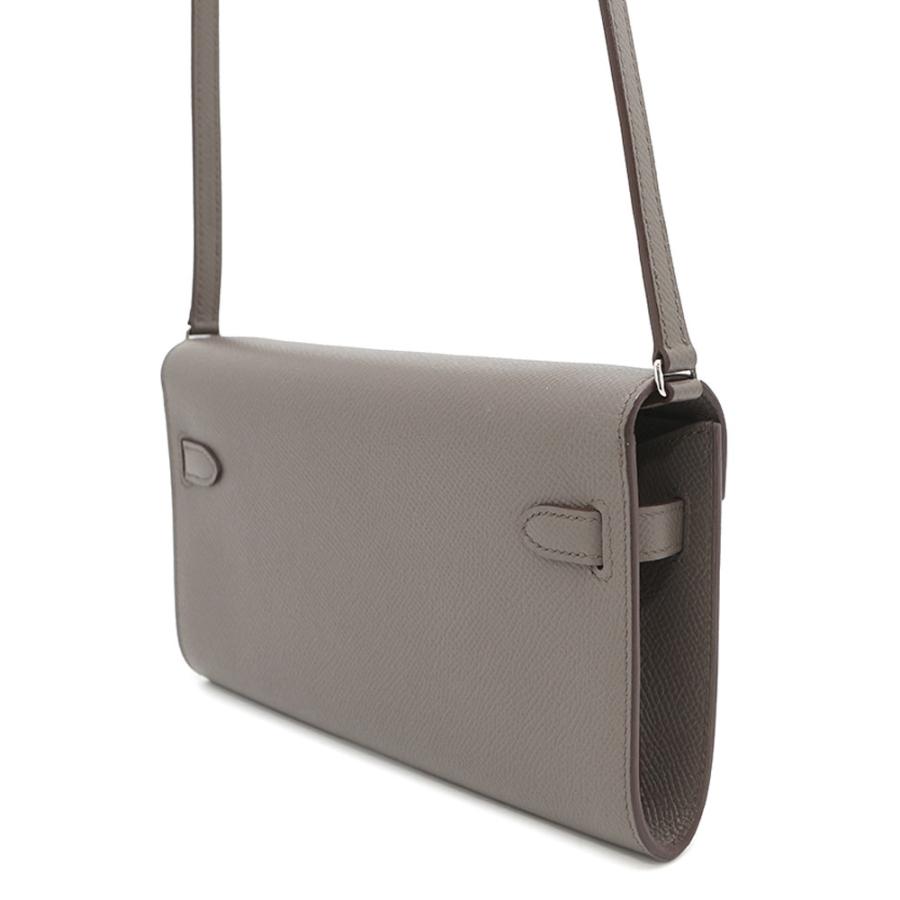 エルメス ケリーウォレット ロング トゥーゴー エタン/シルバー金具