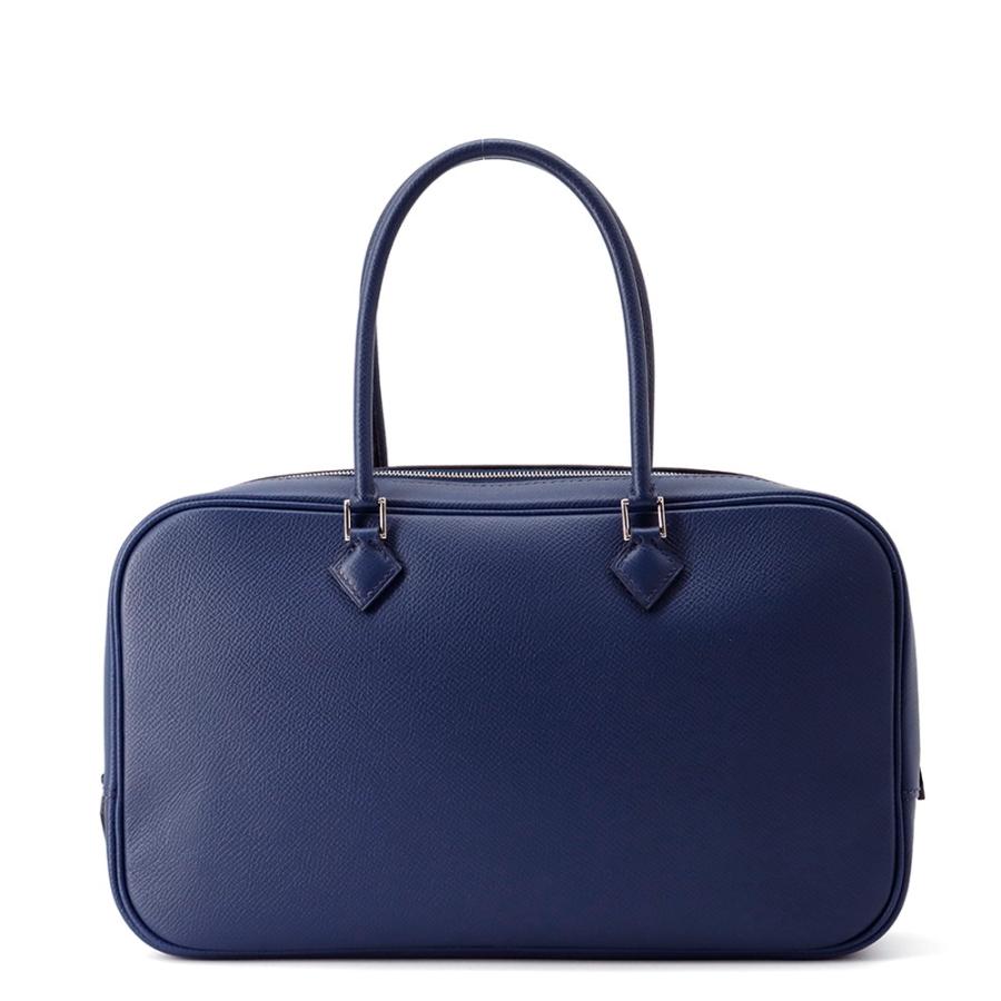 エルメス ハンドバッグ プリュム エラン28 ネイビー/シルバー金具