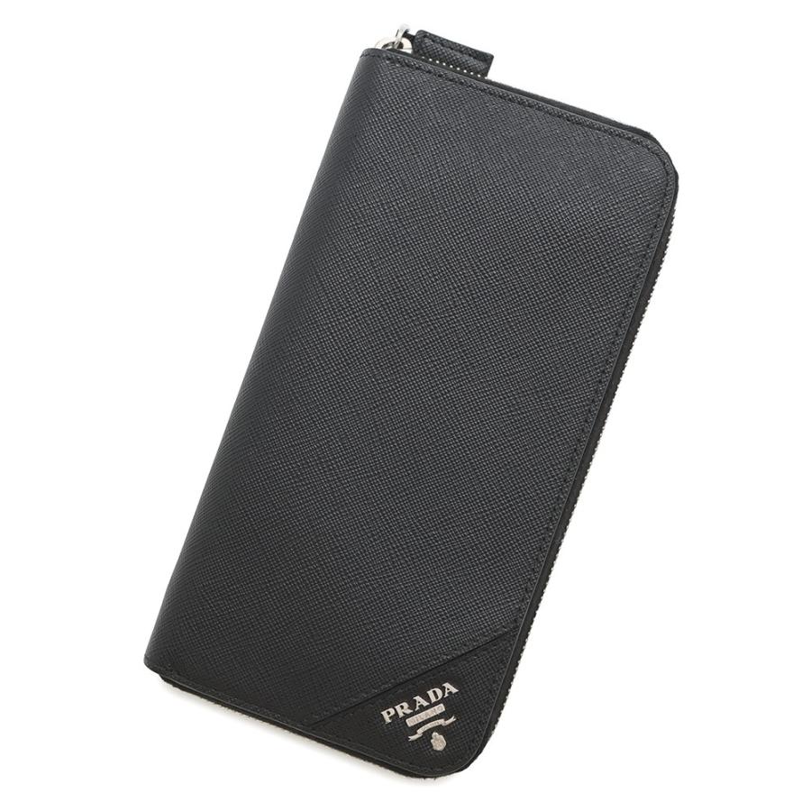 プラダ 長財布 サフィアーノ ラウンドファスナー 2ML317 PRADA 財布 黒
