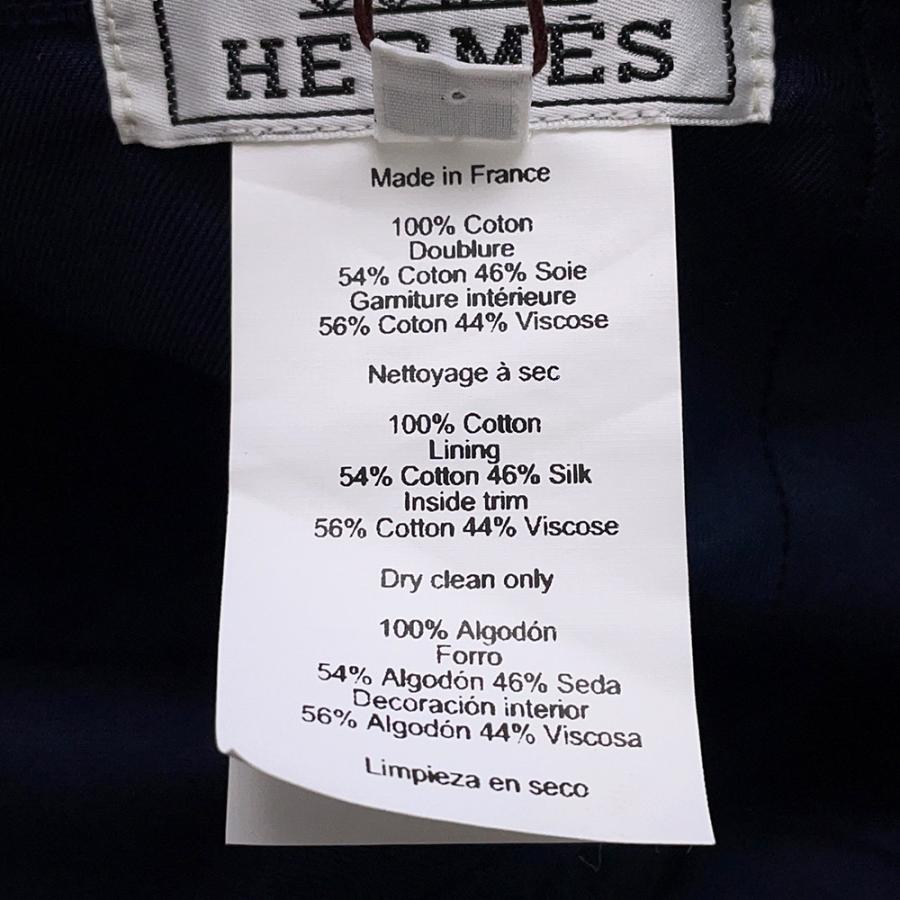 エルメス キャップ デイビス ポワ・メドール コットン サイズ59 HERMES 