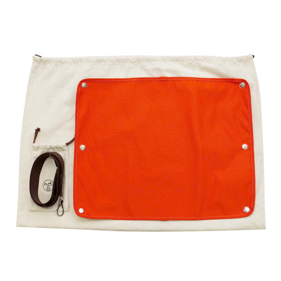 エルメス ドッグキャリーバッグ ネイビー/シルバー金具 キャンバス U