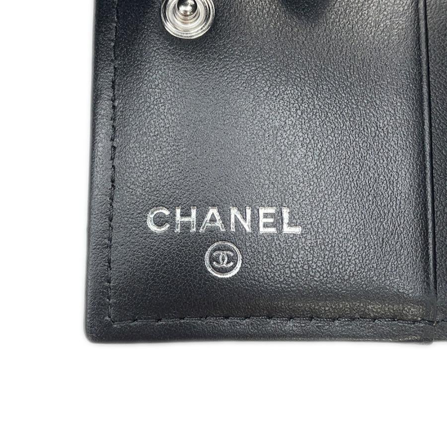 ⭐️美品⭐️CHANEL マトラッセ ココマーク 折り財布ミルグレーイン CHANEL（シャネル） マトラッセ 三つ折り財布 グレー キャビアスキン
