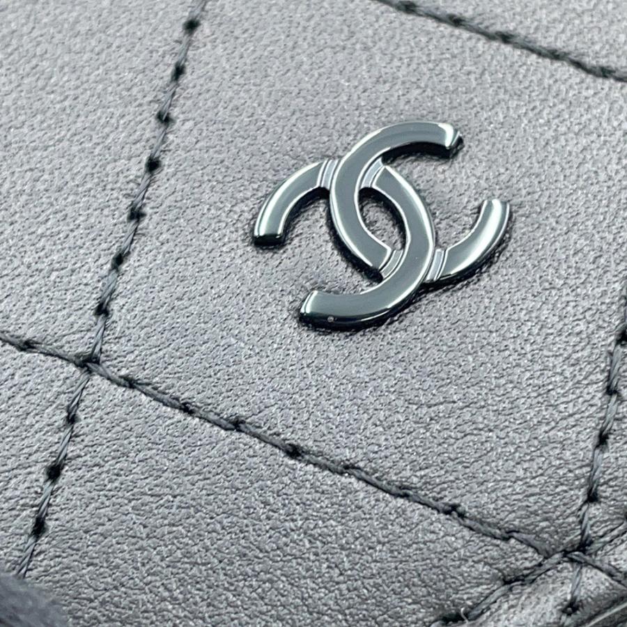 ⭐️美品⭐️CHANEL マトラッセ ココマーク 折り財布ミルグレーイン CHANEL（シャネル） マトラッセ 三つ折り財布 グレー キャビアスキン