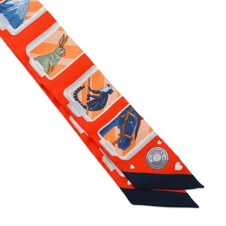新品 未使用HERMES ツイリー エルメスストーリー シルク タグ付き エルメス スカーフ ツイリー ストーリー HERMES STORY シルクツイル