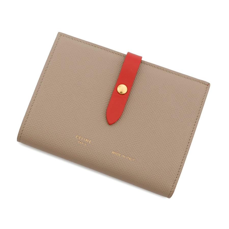 セリーヌ 二つ折り財布 ミディアム マルチファンクション ストラップ  