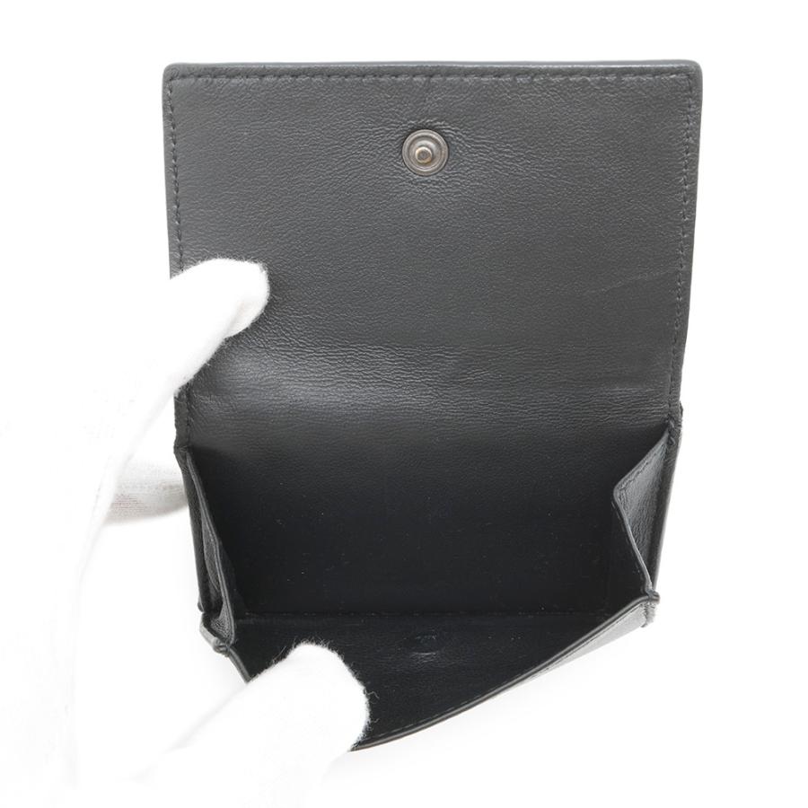 BOTTEGA VENETA イントレチャート コンパクトウォレット ブラック  