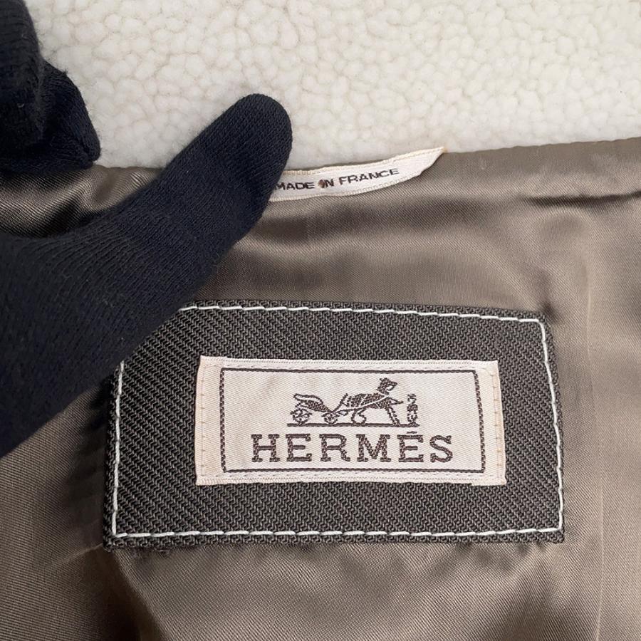 エルメス ジャケット ムートン ボア ジップアップ  メンズサイズ46 HERMES アウター エルメス ジャケット ムートン ボア ジップアップ メンズサイズ46