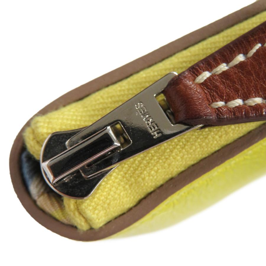 エルメス 長財布 アザップロング シルクイン ライム/シルバー金具  