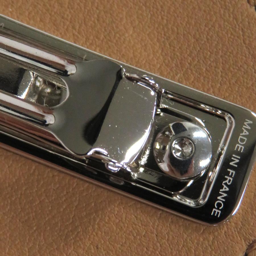 ☆エルメス バレッタ エブリンPM チャイ/シルバー金具 スイフト HERMES