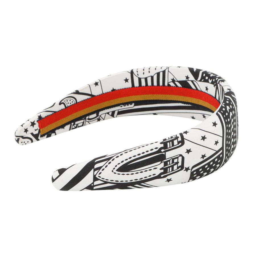 エルメス カチューシャ ジナ ジグザグ シルク HERMES ヘア