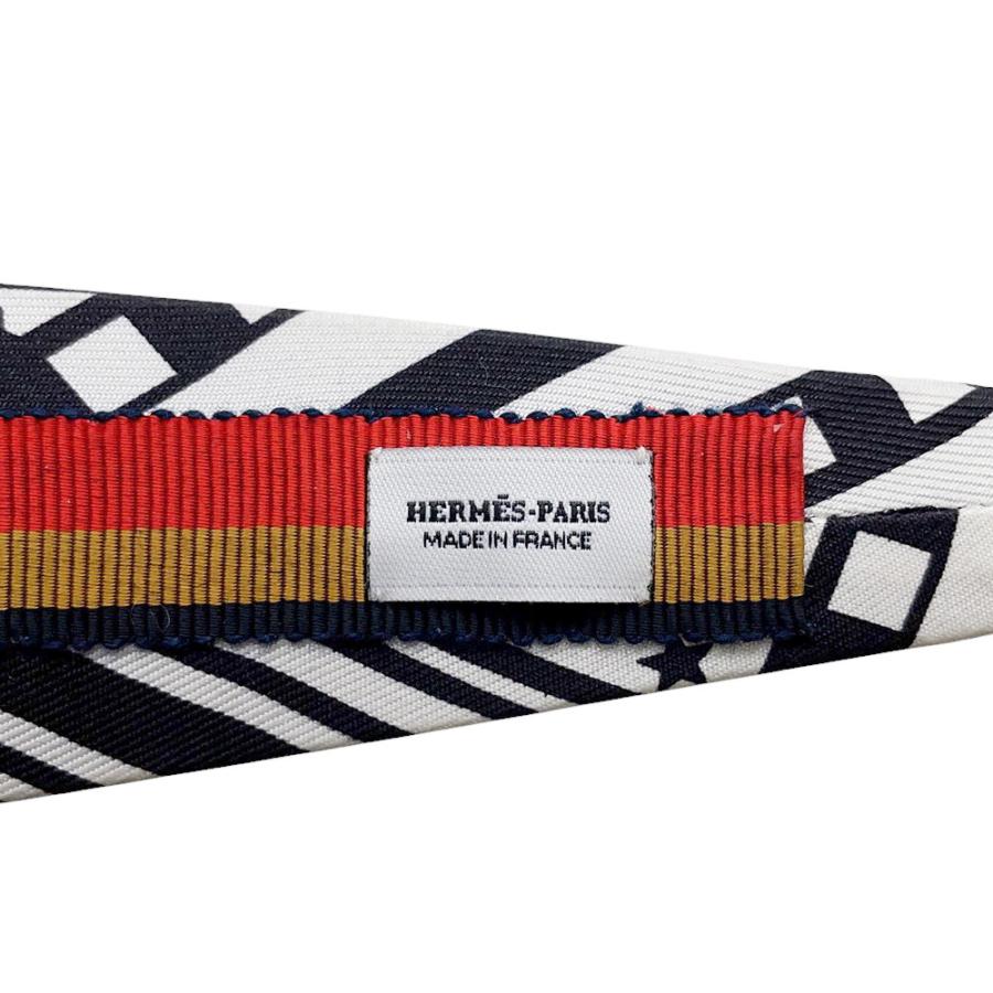 エルメス カチューシャ ジナ ジグザグ シルク HERMES ヘア