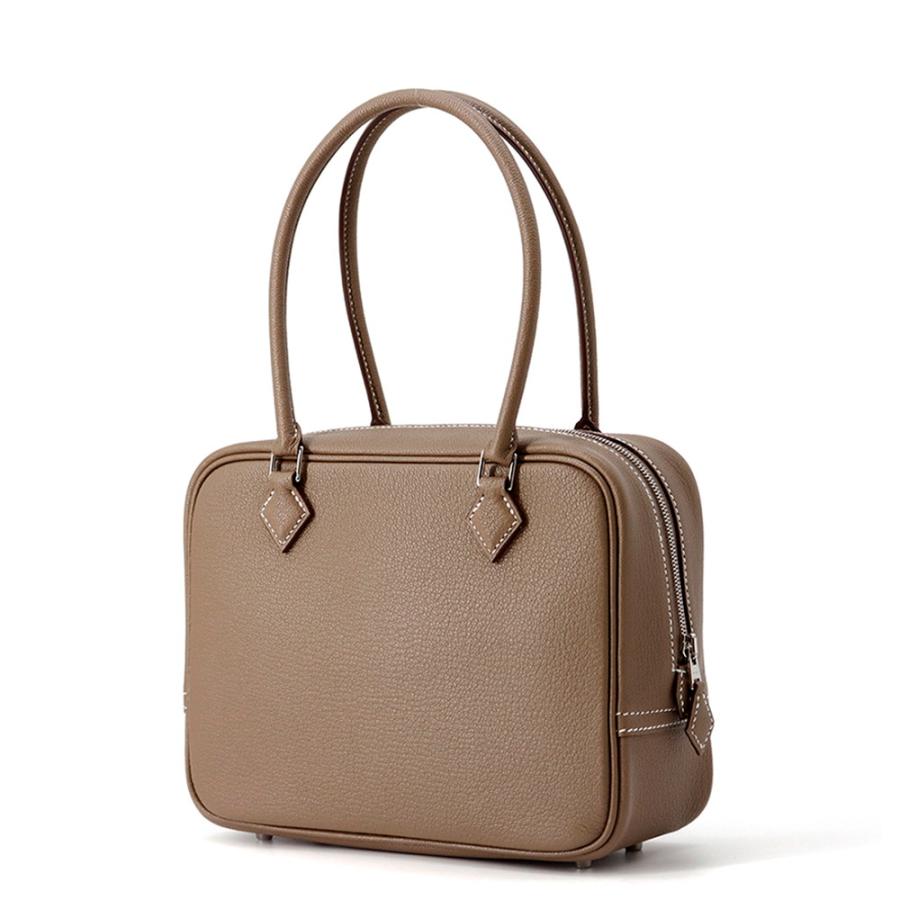 エルメス ショルダーバッグ エンベローブ ゴールド/シルバー金具 シェブルミゾル □I刻印 HERMES バッグ エルメス ハンドバッグ プリュム ミニ エトゥープ/シルバー金具