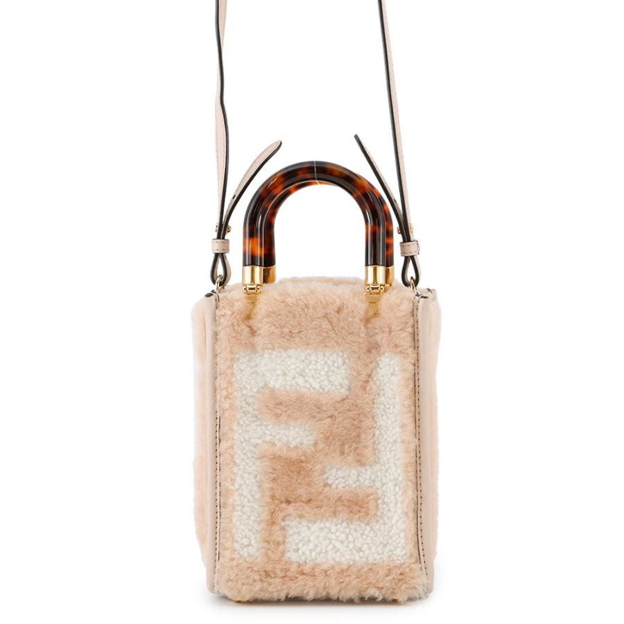 フェンディ⭐︎サンシャィンショッパーミニ2WAYブラウン　レディースムートンハンド フェンディ⭐︎サンシャィンショッパーミニ2WAYブラウン レディース