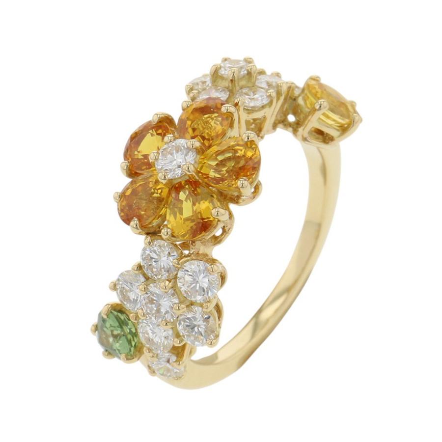 ヴァンクリ フォリ デ プレ リング ダイヤ 15P 計約1.26ct/マルチ