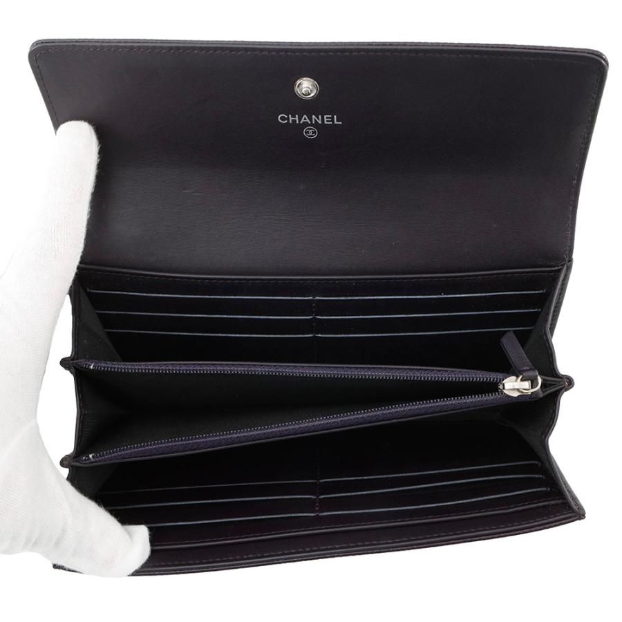シャネル 長財布 ココマーク キャビアスキン A50070 CHANEL 財布 二