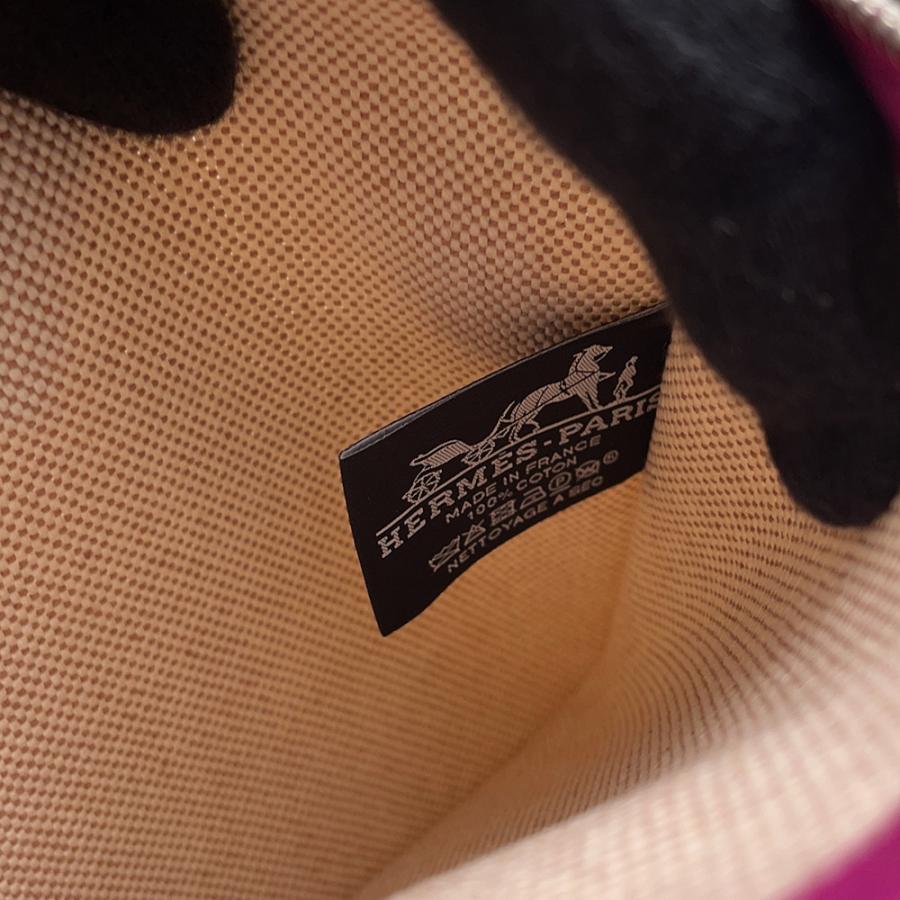 エルメス ポーチ ニュー・ヨッティングPM パープル/シルバー金具  