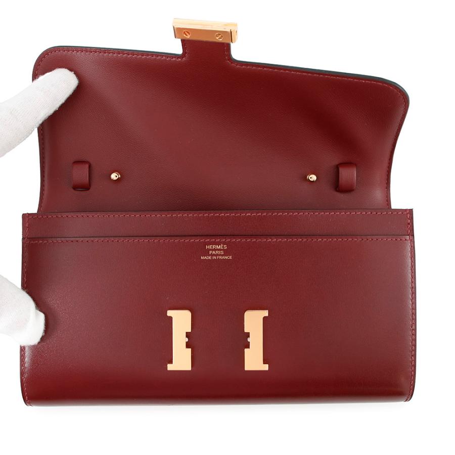 エルメス 長財布 コンスタンス トゥーゴー ロング ルージュアッシュ/ゴールド金具 ボックスカーフ K刻印 財布 エルメス 長財布 コンスタンス トゥーゴー ロング ルージュアッシュ