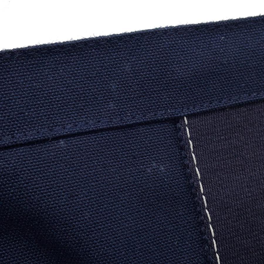 エルメス ポーチ ドーヴィル PM ネイビー/シルバー金具 キャンバス  