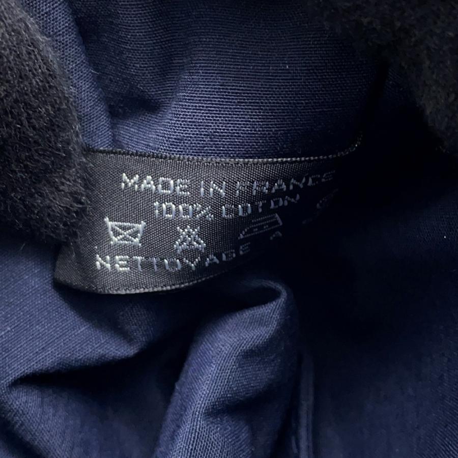 エルメス ポーチ ドーヴィル PM ネイビー/シルバー金具 キャンバス  