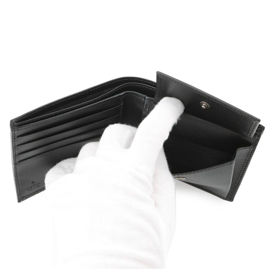 美品✨ GUCCI 二つ折り財布 GGスプリーム Wホック PVCレザー 黒 グッチ 二つ折り財布 GGスプリーム レザー PVC 673000 GUCCI 財布