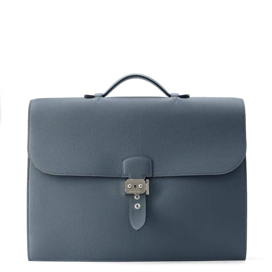 エルメス ビジネスバッグ サックアデペッシュ38 ブルーオラージュ