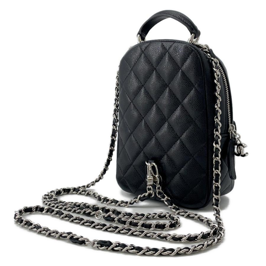 シャネル リュック マトラッセ ココマーク バックパック ミニ キャビアスキン AP3753 CHANEL 2way 黒 【安心保証 ...