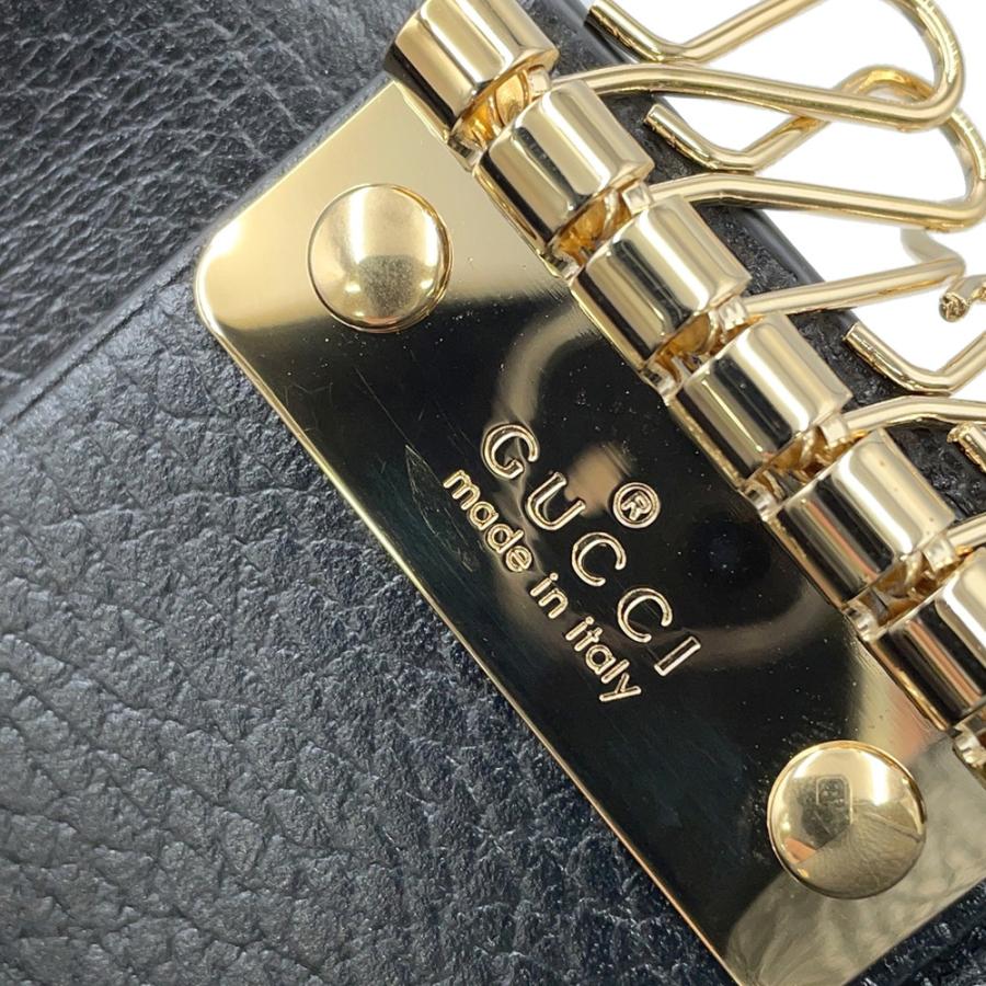 グッチ キーケース GGスプリーム ダブルG バイカラー 6連 レザー