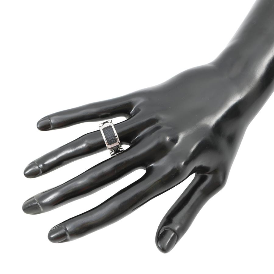 エルメス リング オランプPM ブラック/シルバー金具 エプソン サイズS