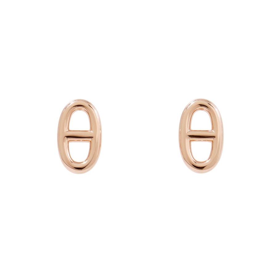 エルメス ピアス シェーヌダンクル スタッド K18PGピンクゴールド