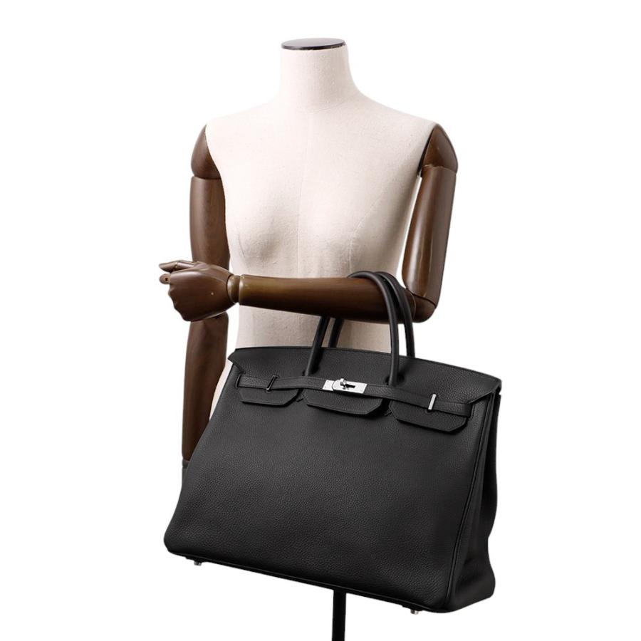 エルメス バーキン40 ブラック/シルバー金具 トゴ U刻印 HERMES Birkin