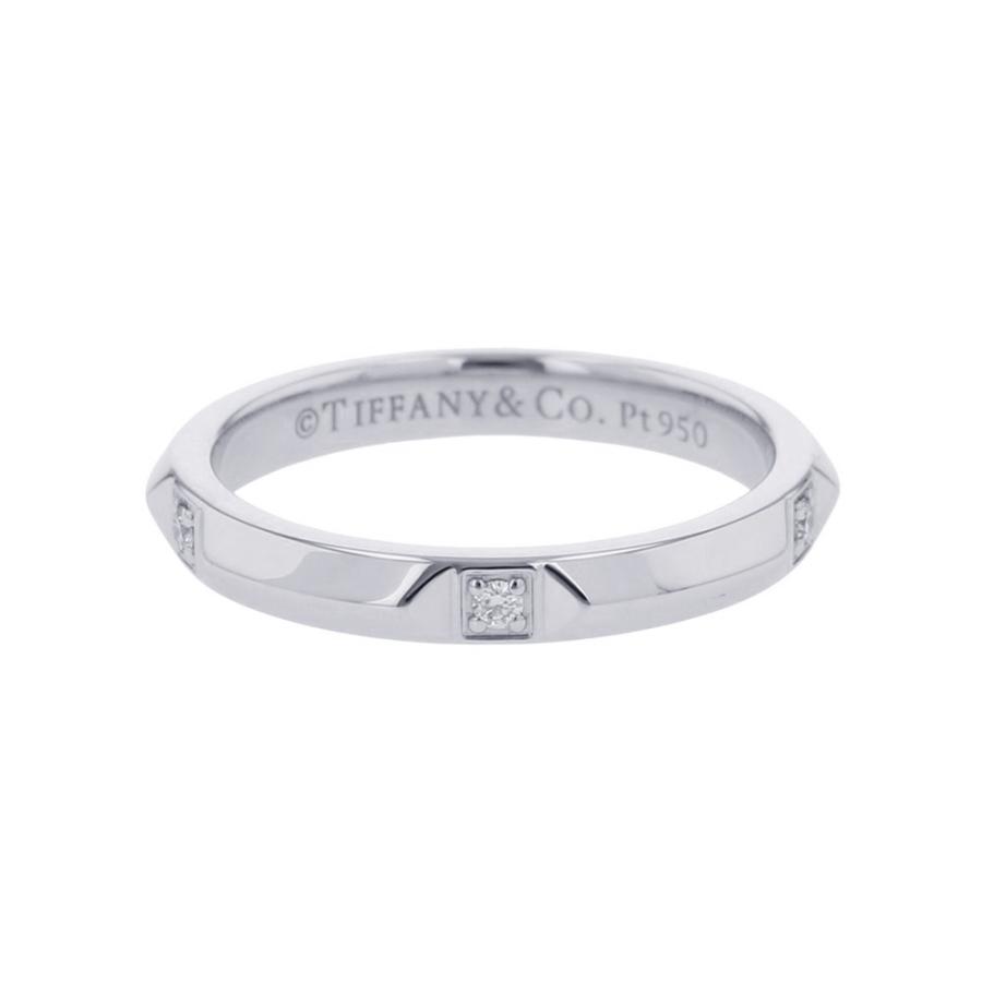 お値下げ【三越高松】ティファニー Tiffany & Co. プラチナリング５号 ティファニー リング トゥルー バンド ダイヤモンド 5P 計0.05ct Pt950