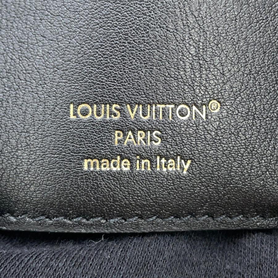 LOUIS VUITTON ルイヴィトン LVブルーム 三つ折り財布 黒 ルイヴィトン 三つ折り財布 カーフレザー ミニ トリフォールド