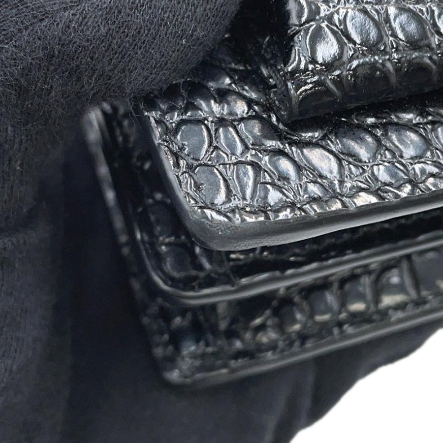 サンローランパリ チェーンショルダーバッグ サンセット クロコ型押し