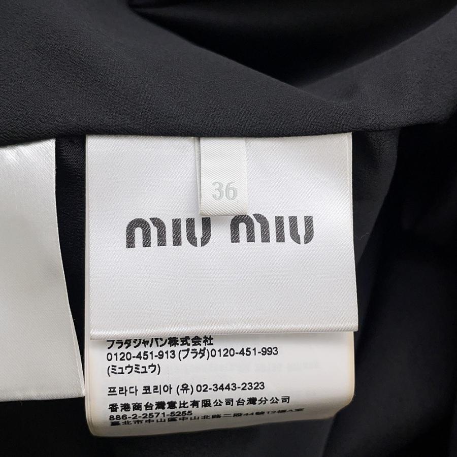 ミュウミュウ ワンピース ミニシャツドレス プリーツ レディースサイズ