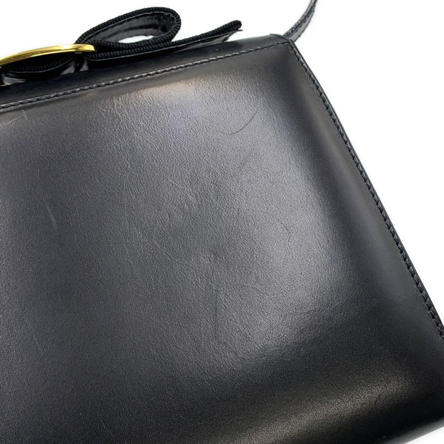 お値引サルバトーレフェラガモ 黒状態良好 ヴァラリボンショルダーバッグ Salvatore Ferragamo - 春セール！サルバトーレフェラガモ 黒状態良好